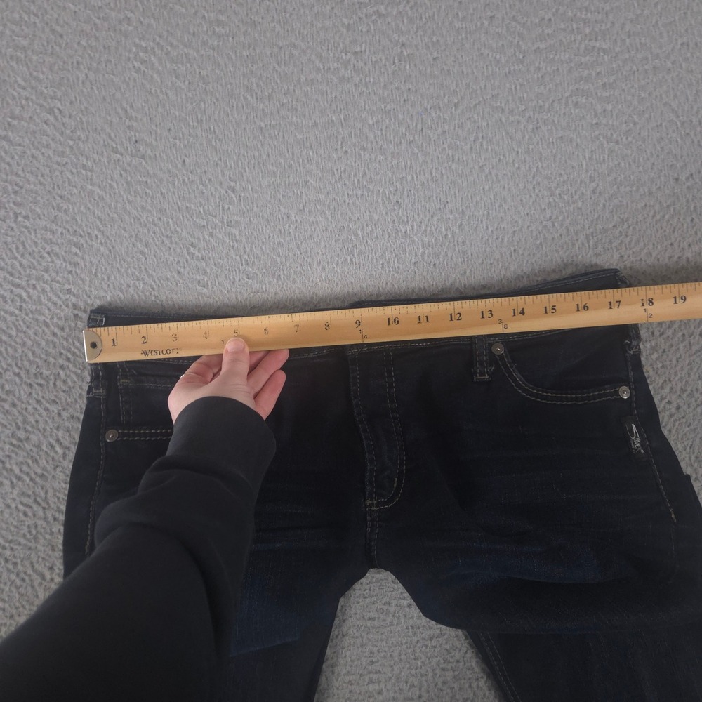 Silver Jeans Co Jeans Womens 34x32 Dark Indigo Avery Straight Leg Stretch Denim - Picture 5 of 11